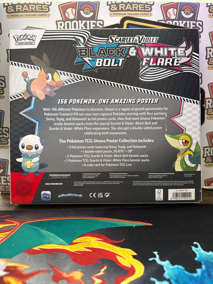 Pokemon  Black Bolt And White Flare Unova Poster Collection Box | FACTORY SEALED