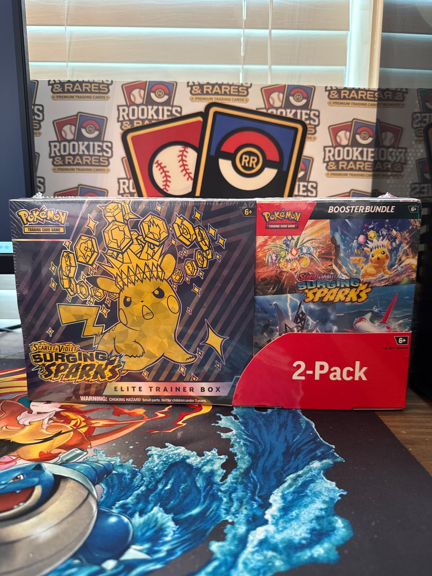 Pokemon TCG Surging Sparks ETB & Booster Bundle Costco 2 Pack NEW FACTORY SEALED