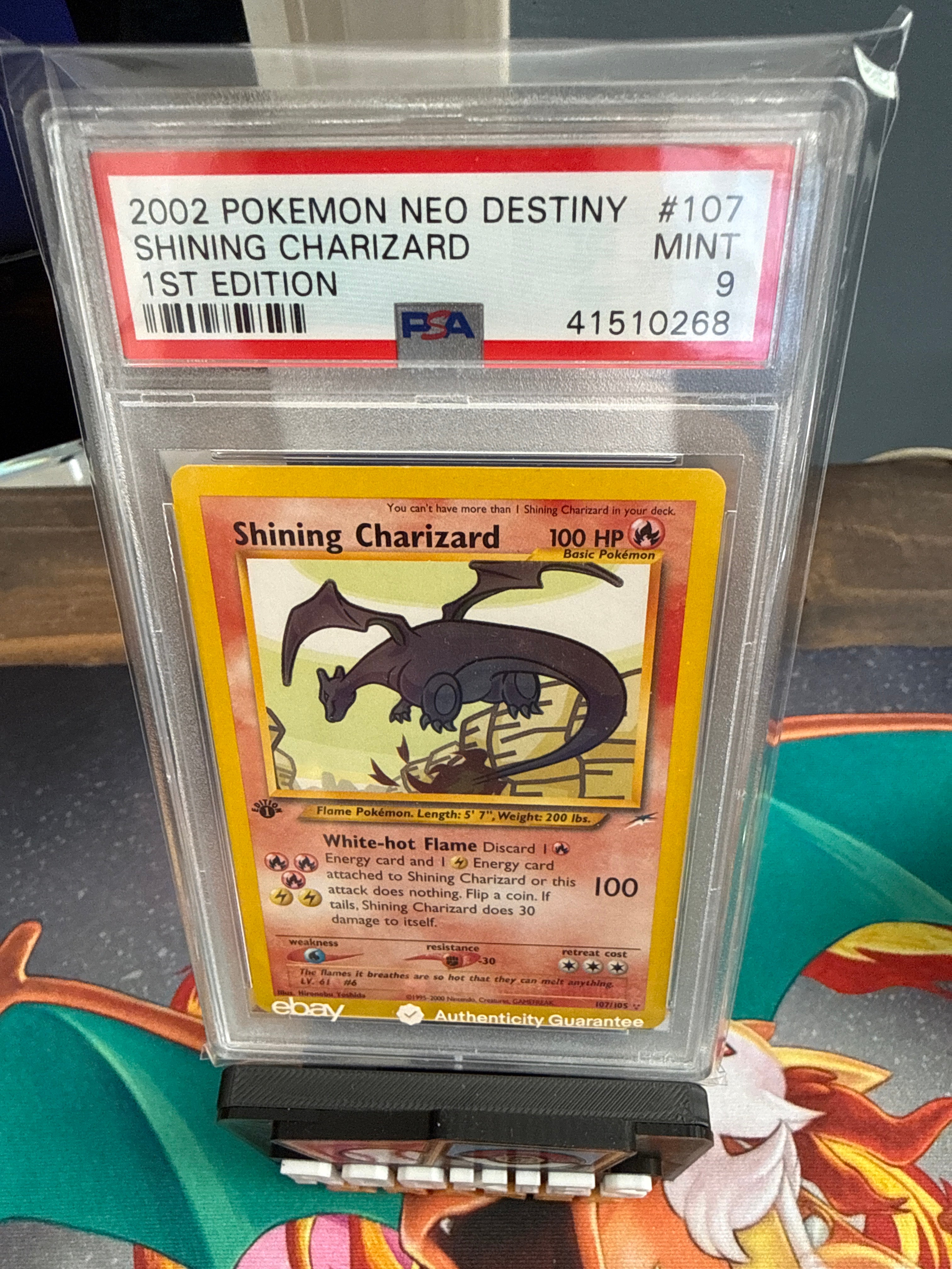 2002 Pokemon Neo Destiny Shining Charizard 1st Edition PSA 9