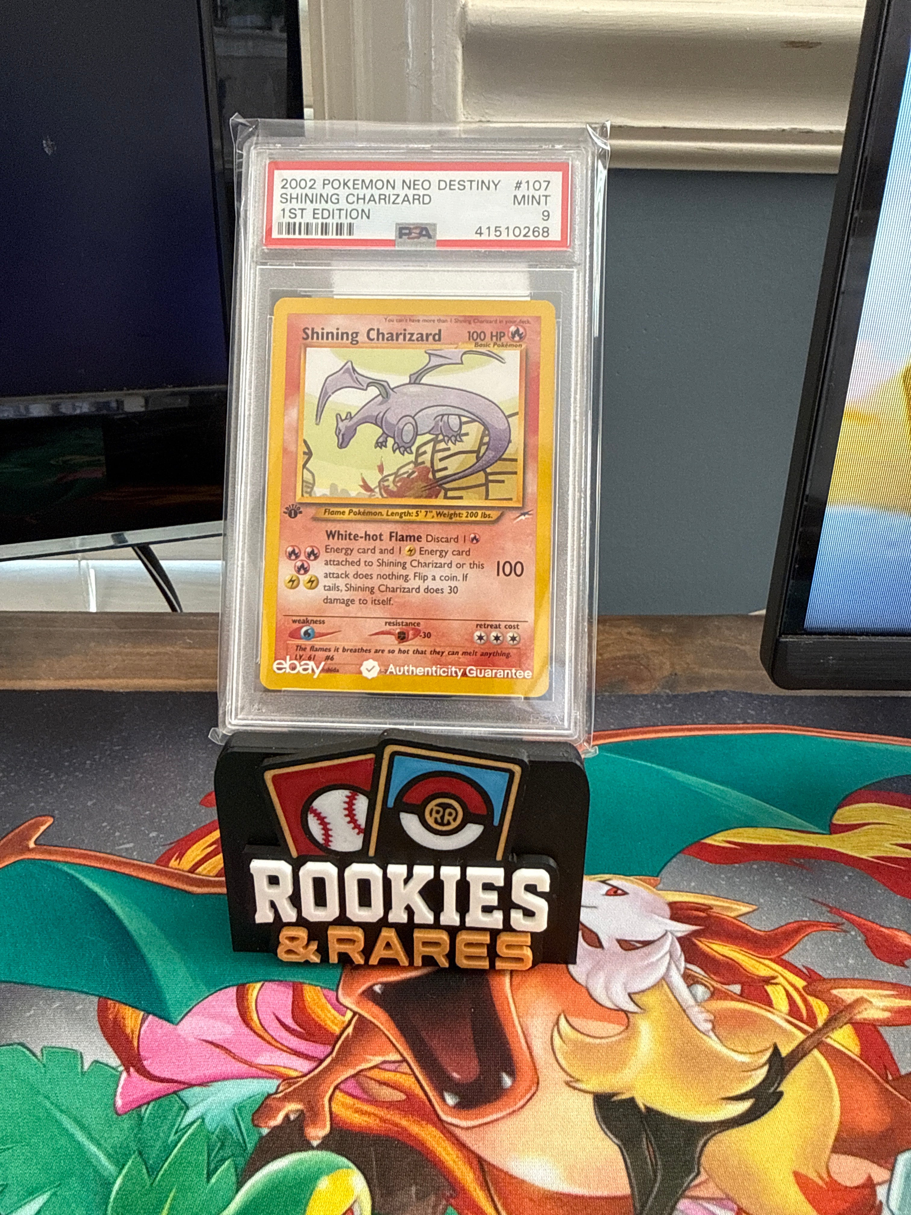 2002 Pokemon Neo Destiny Shining Charizard 1st Edition PSA 9