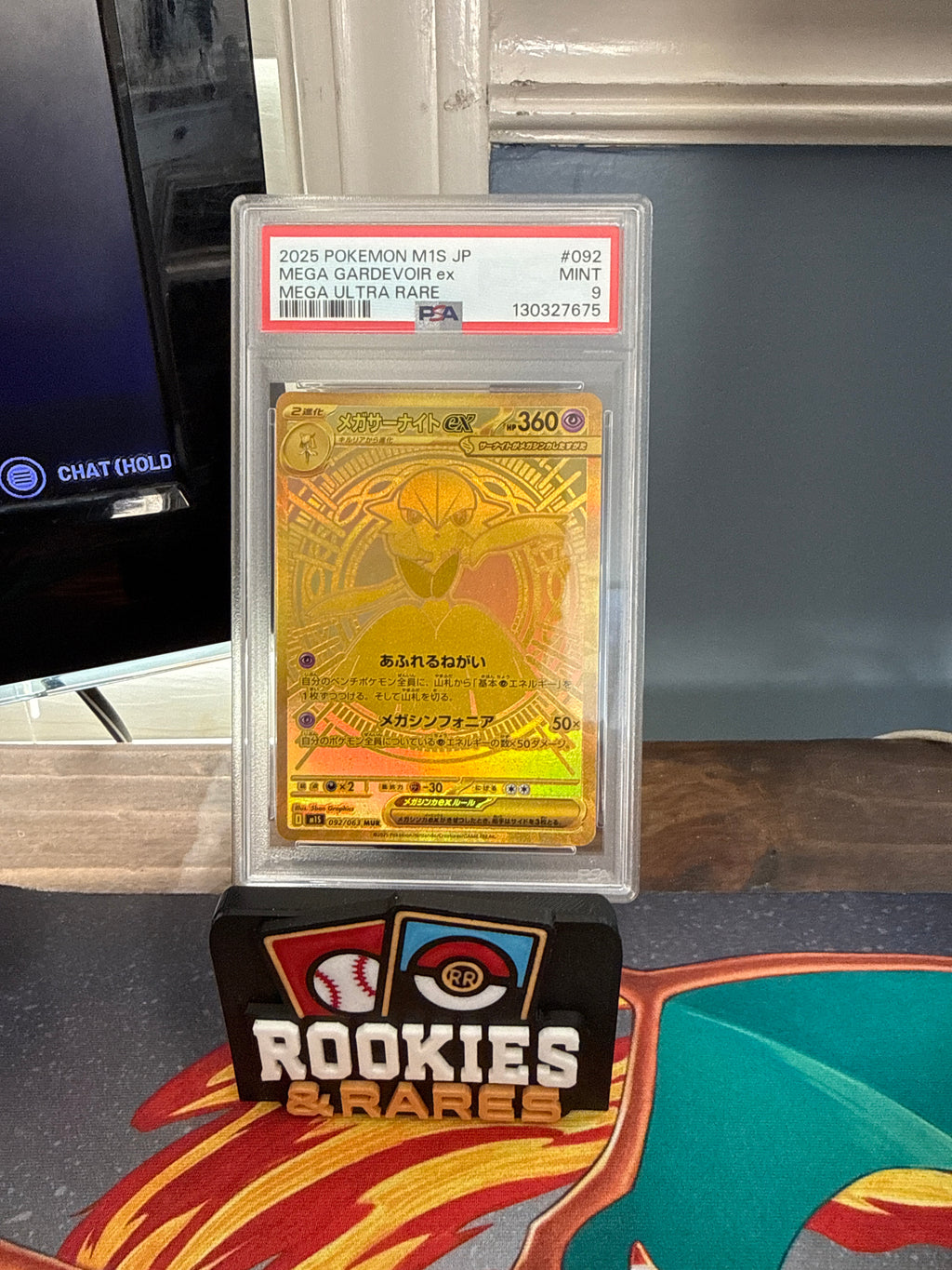 2025 Pokemon Mega Gardevoir Mega Ultra Rare Gold PSA 9