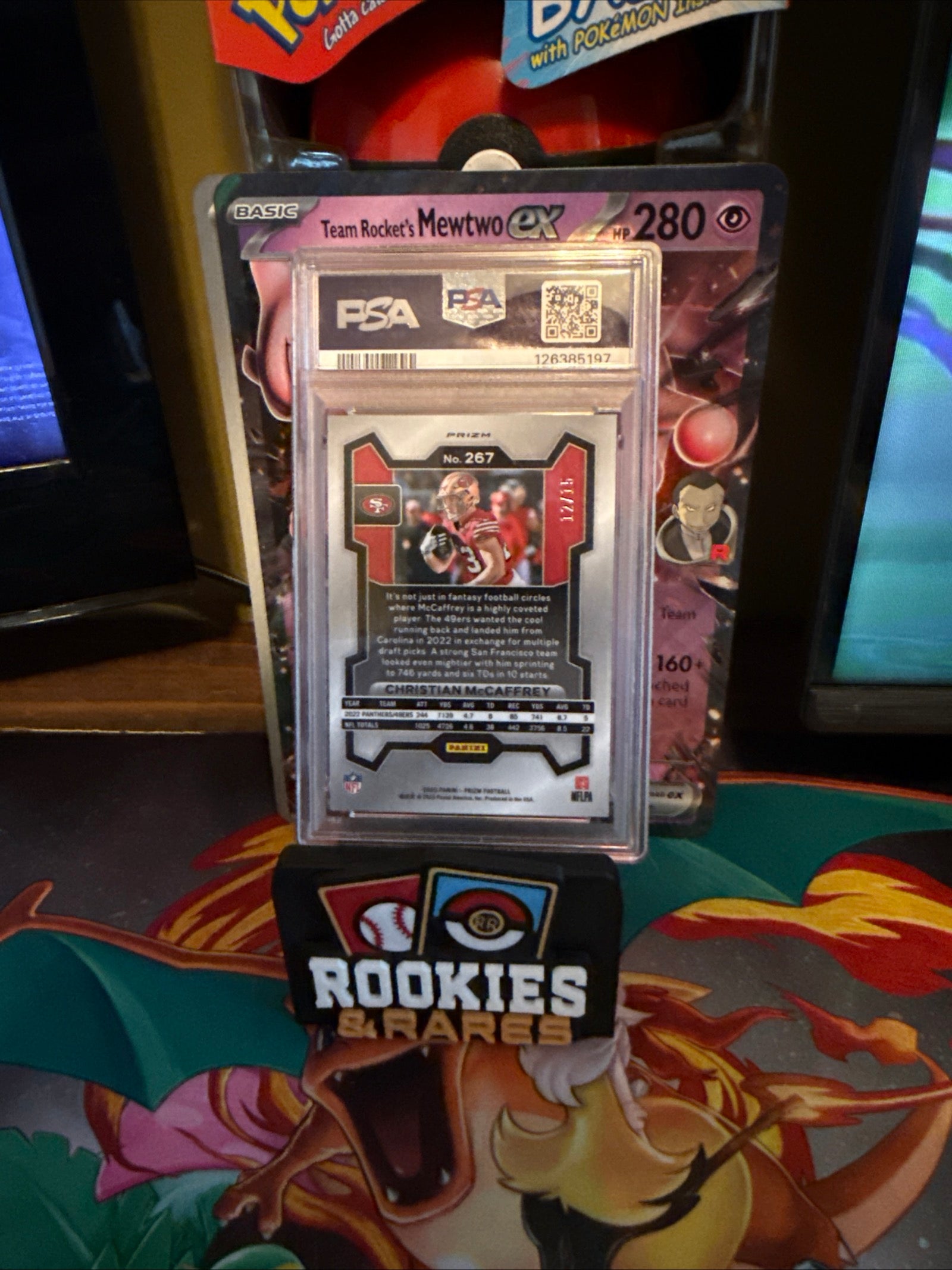 2023 Panini prism Christian McCaffrey Pink No Huddle 12/15