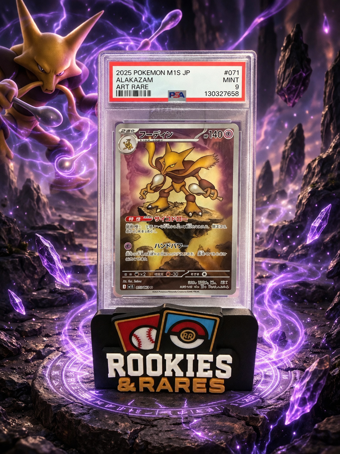 2025 Pokemon M1S JP Alakazam Art Rare PSA 9