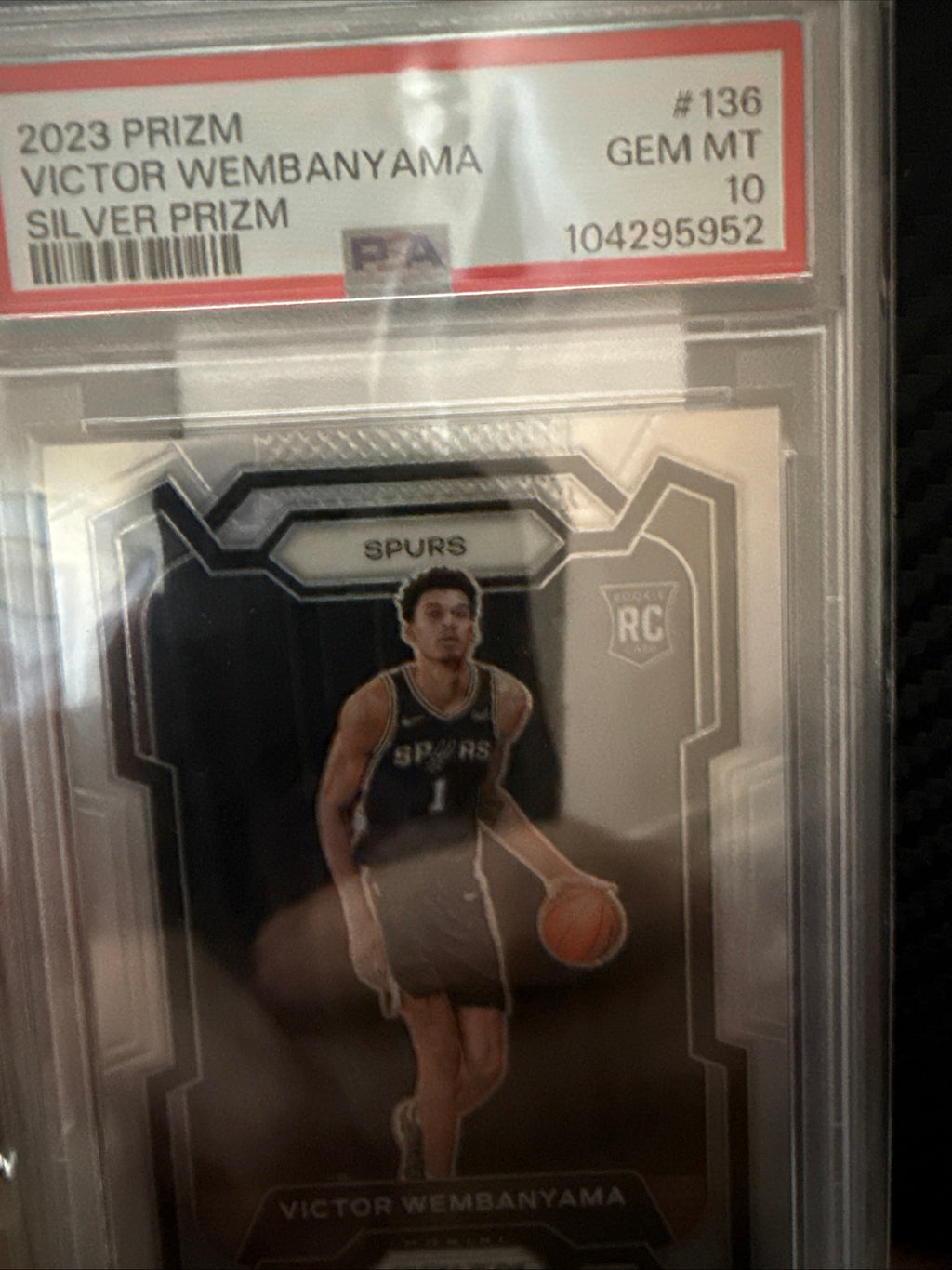 2023 PANINI PRIZM SILVER #136 VICTOR WEMBANYAMA RC PSA 10