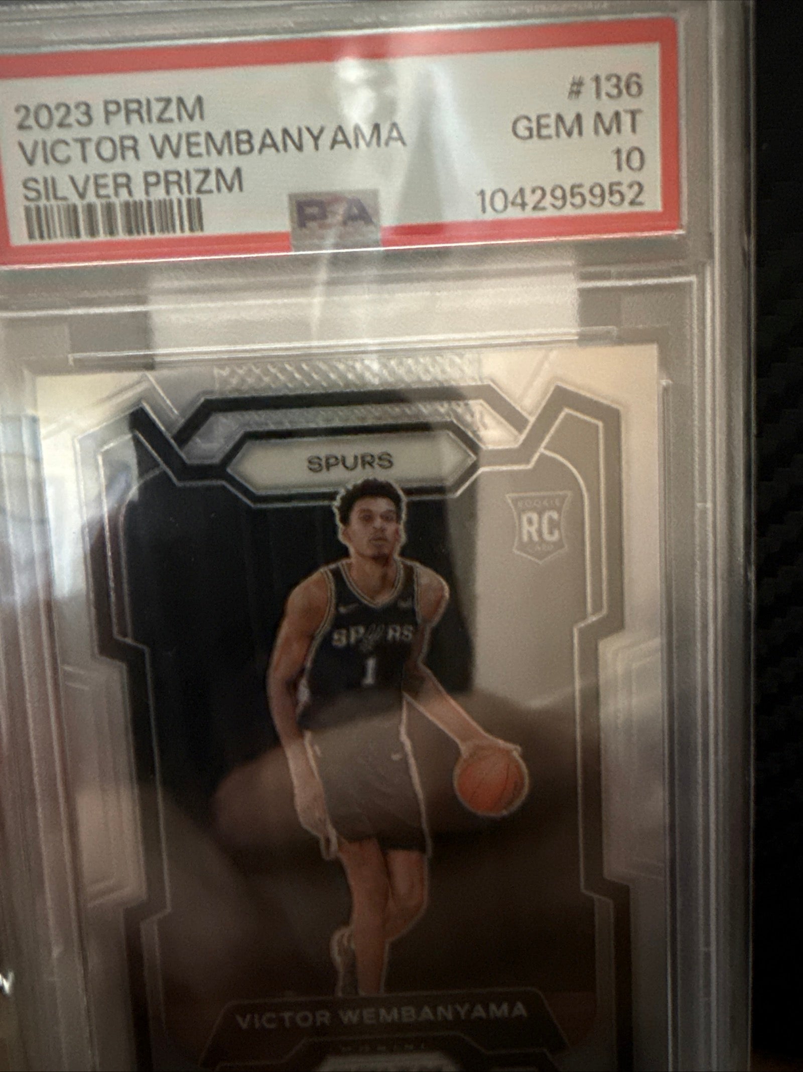 2023 PANINI PRIZM SILVER #136 VICTOR WEMBANYAMA RC PSA 10