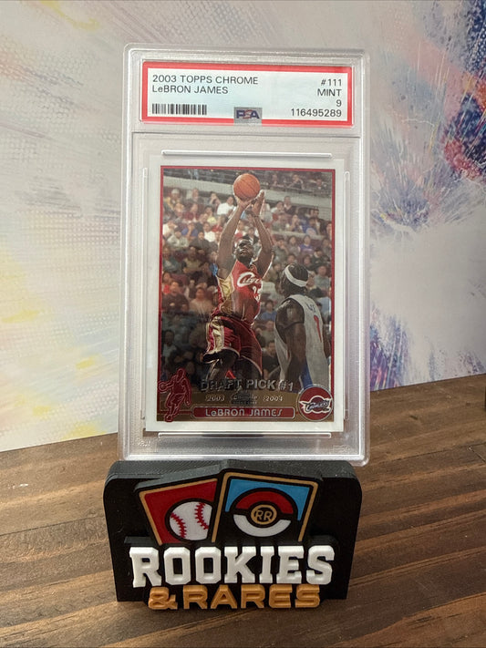 2003 Topps Chrome LeBron James PSA 9