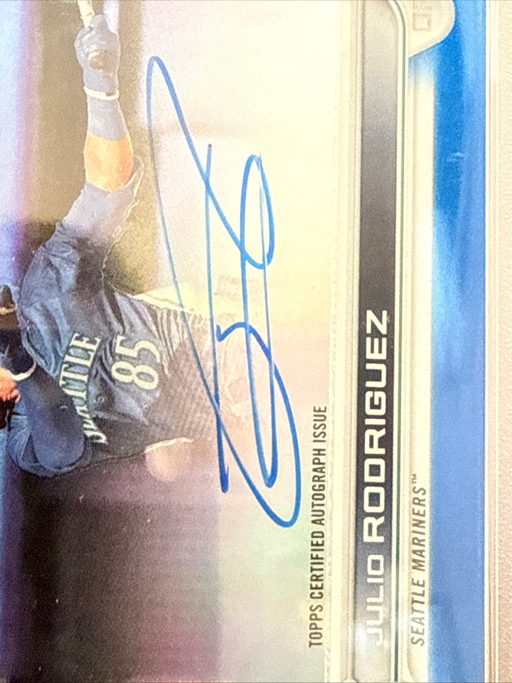 2022 Topps Chrome Julio Rodriguez Blue Refractor Auto PSA 10 /150